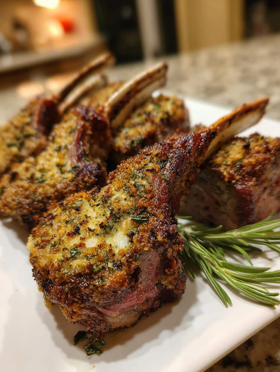 Air Fryer Herb-Crusted Lamb Chops - detail 1