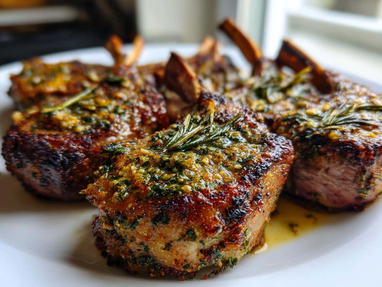 Air Fryer Herb-Crusted Lamb Chops