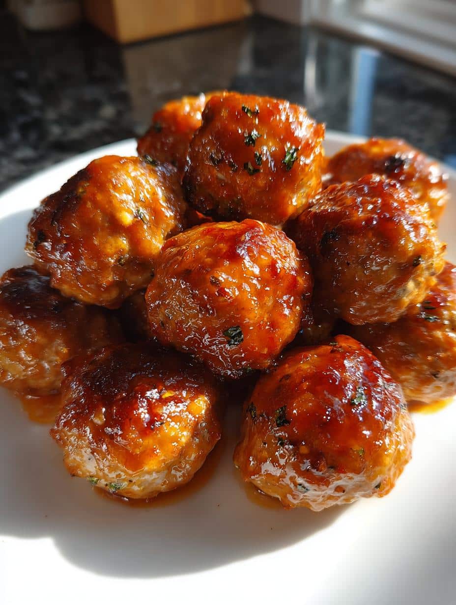 Air Fryer Honey Sriracha Turkey Meatballs - detail 1