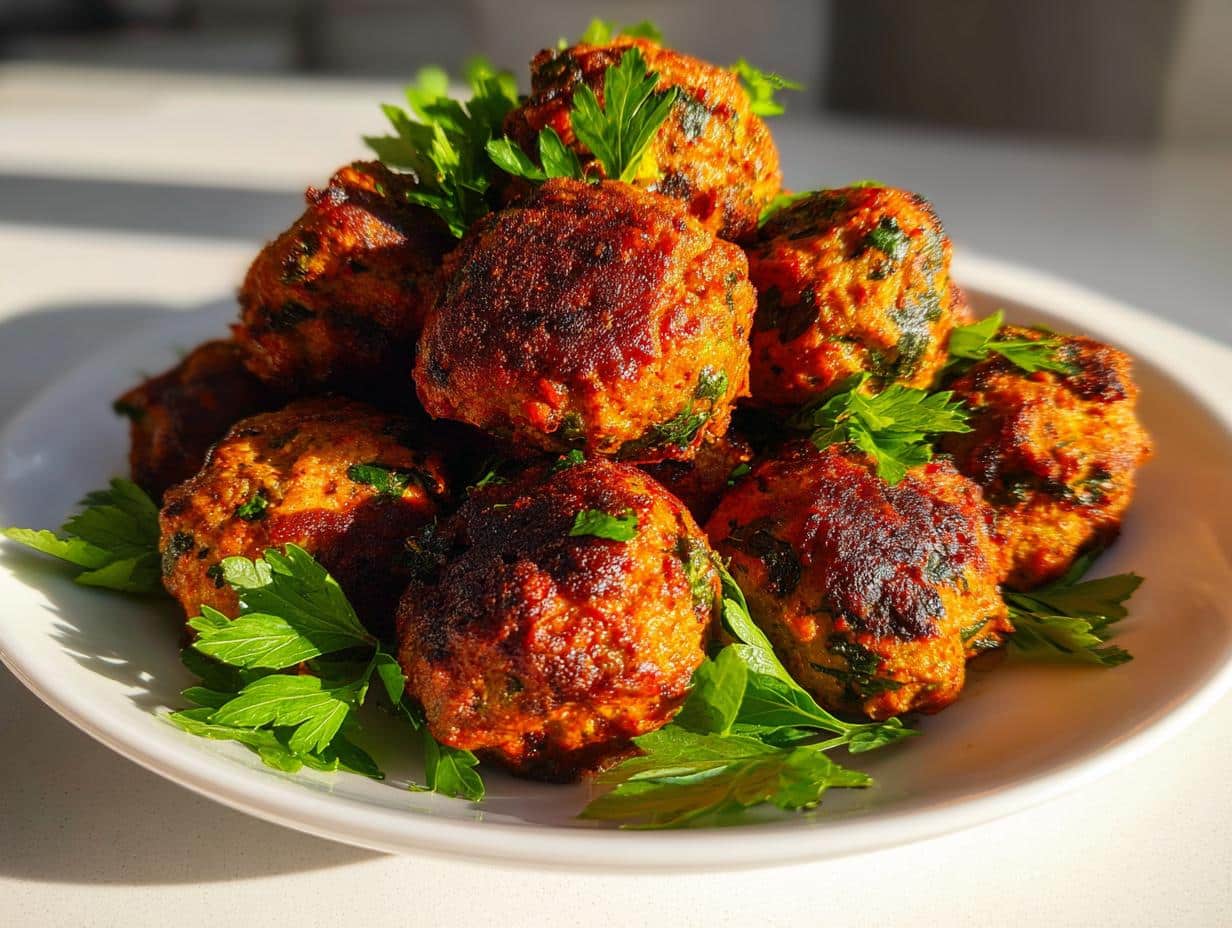 Air Fryer Moroccan Lamb Meatballs