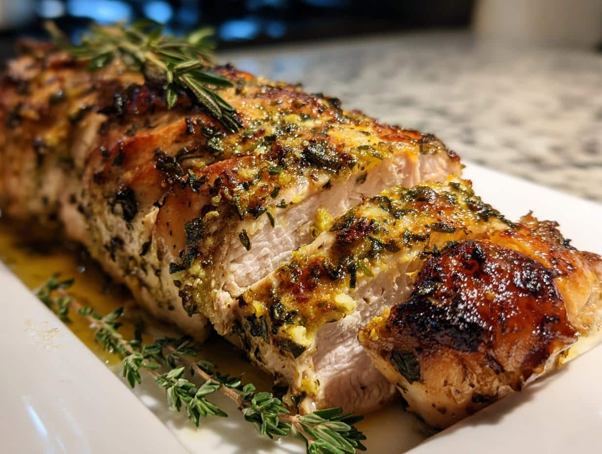 Air Fryer Mustard Herb Turkey Tenderloin