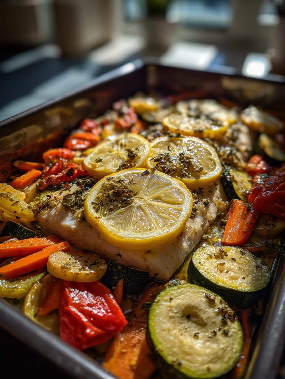 Baked Fish with Vegetable Medley - detail 1