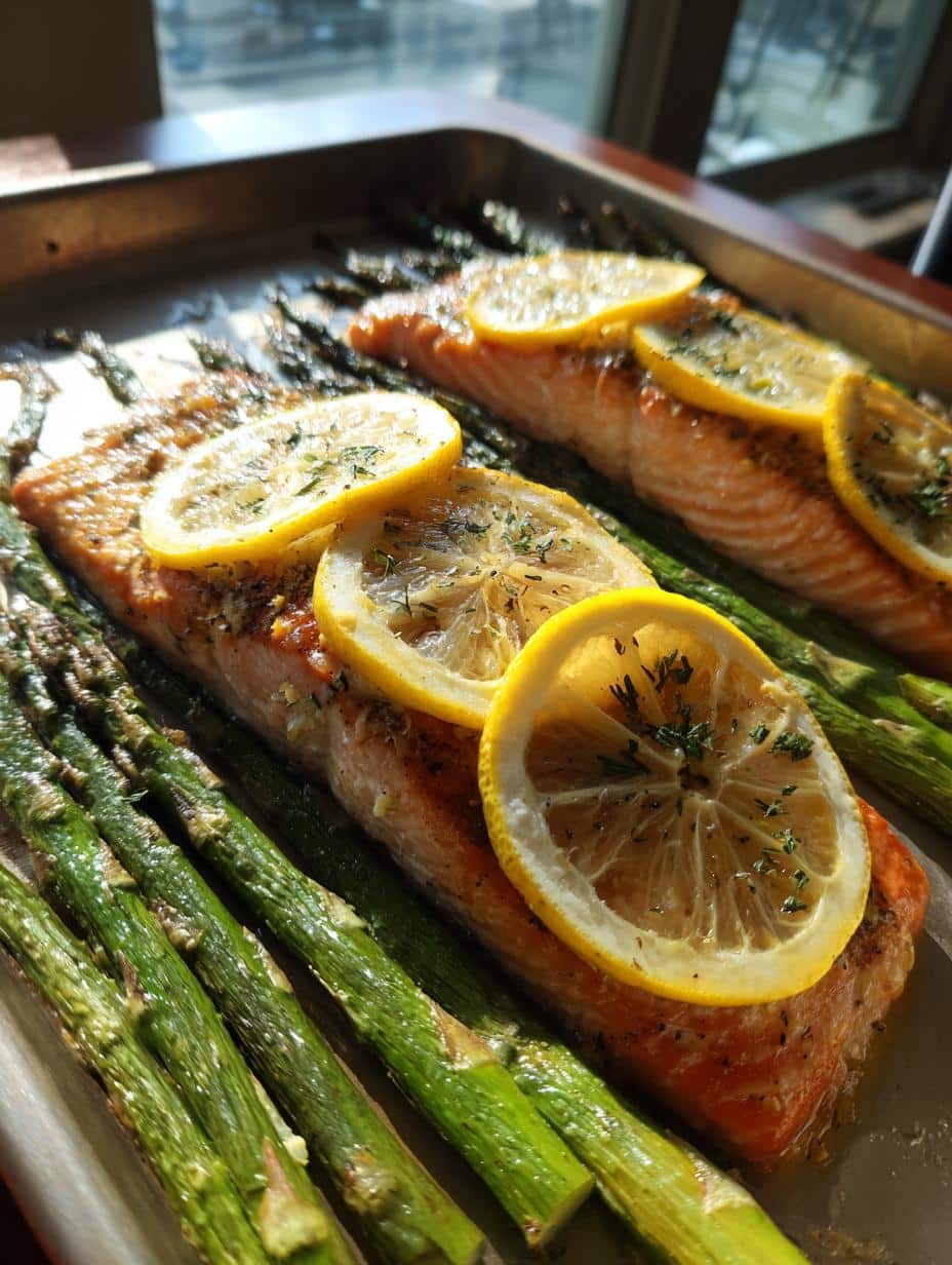 Baked Salmon with Asparagus - detail 1