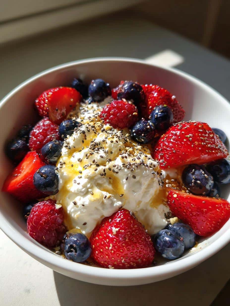 Cottage Cheese Mixed Berry Bowl: 5-Minute Energizing Delight 4 Cottage Cheese Mixed Berry Bowl - detail 1