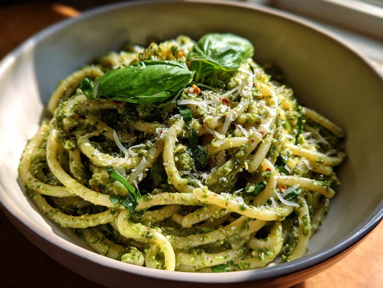 Protein Pumpkin Seed Pesto Pasta (22g)