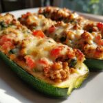 Turkey Stuffed Zucchini Boats