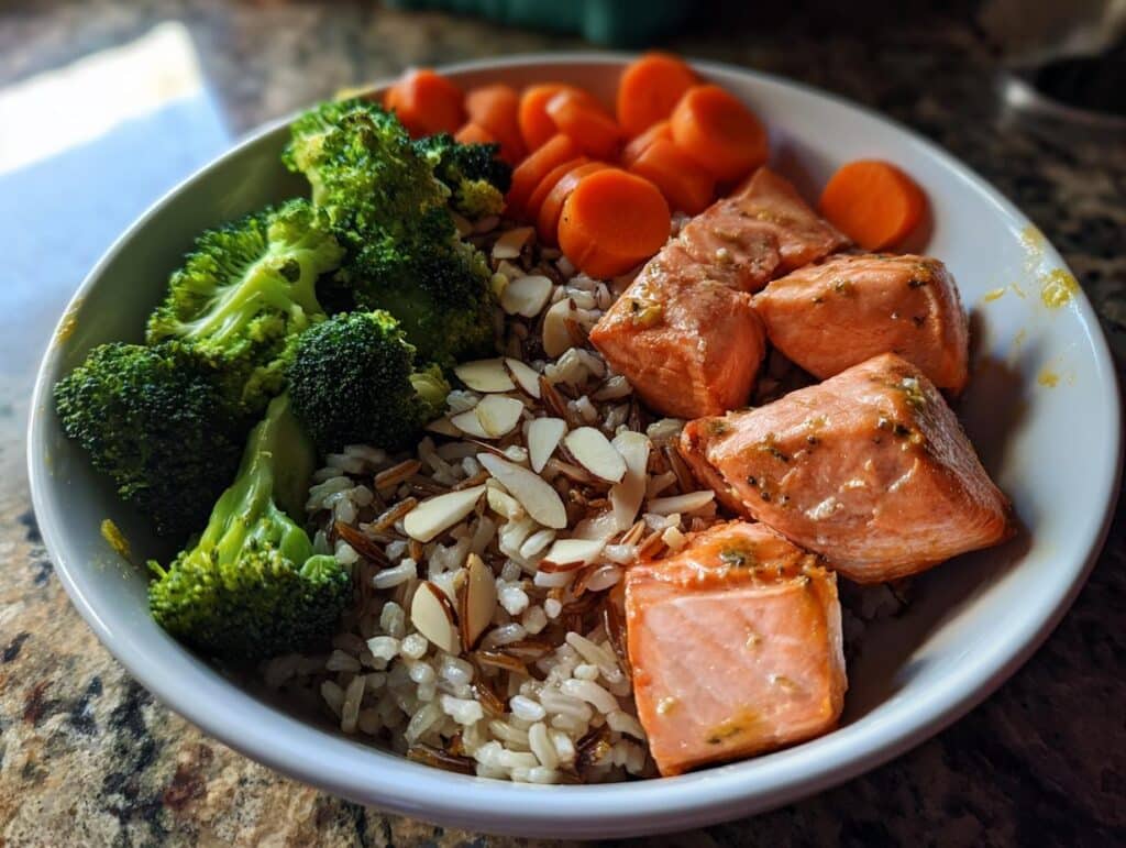 Wild Rice Bowl with Salmon
