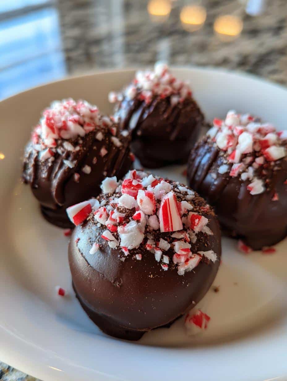 chocolate truffles peppermint - detail 1
