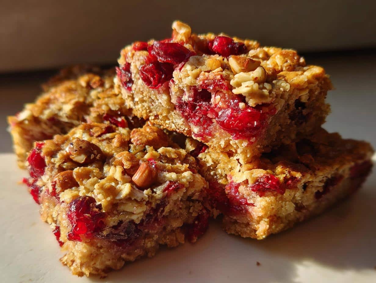 cranberry oat bars holiday