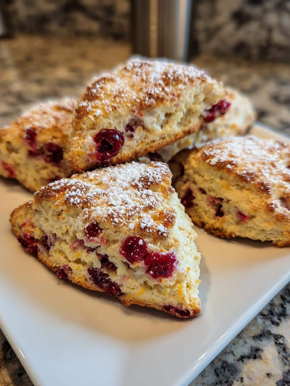 cranberry orange scones - detail 1
