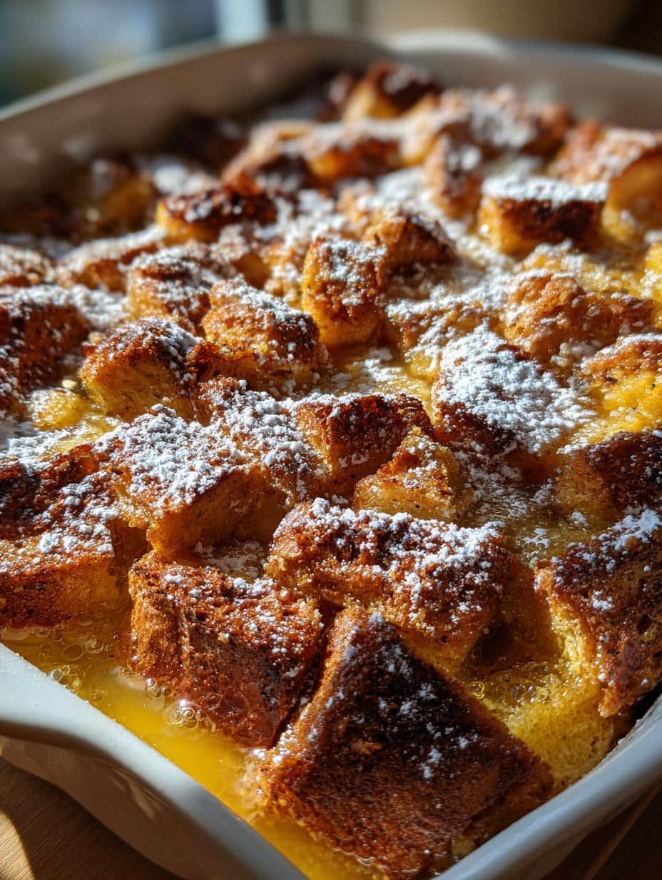 eggnog french toast casserole - detail 1