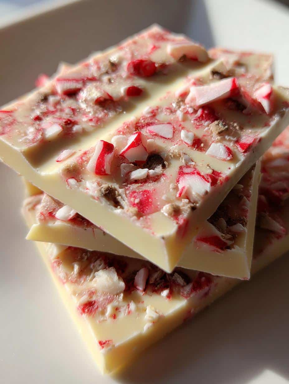 peppermint bark white chocolate - detail 1