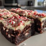 peppermint brownies frosted