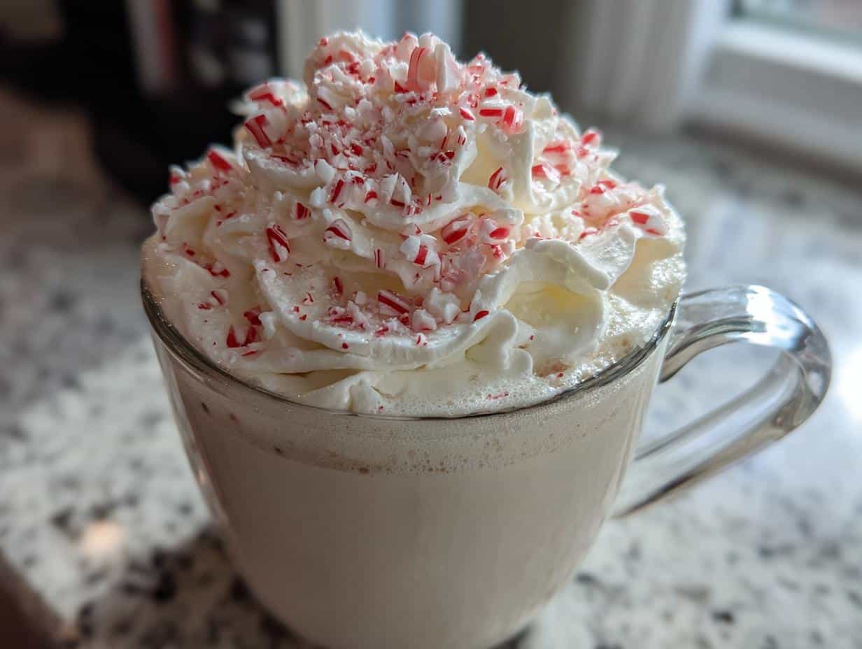 peppermint white hot chocolate