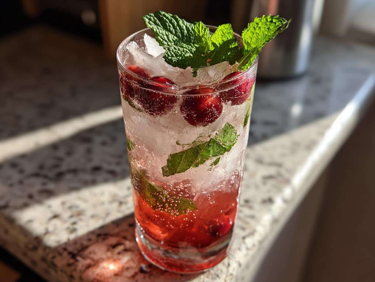 white holiday mocktail