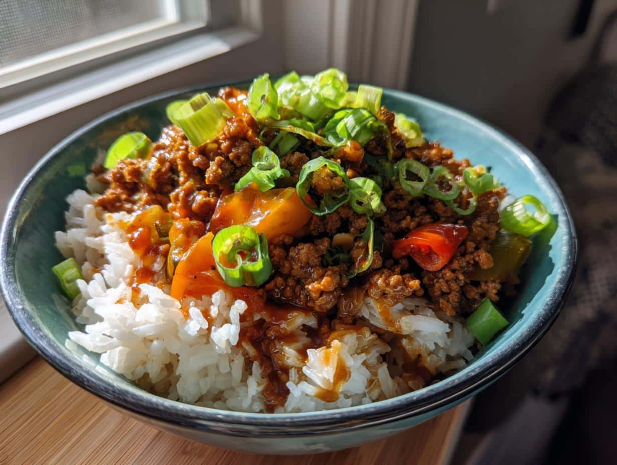Bang Bang Ground Turkey Rice Bowls