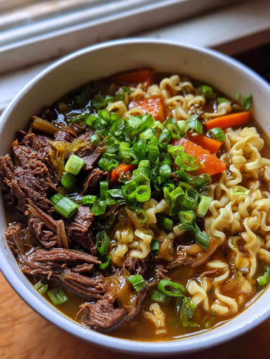 Beef Ramen Noodles in the Slow Cooker - detail 1