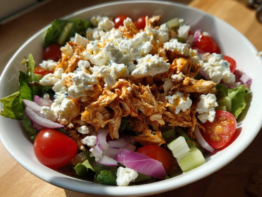Buffalo Chicken Salad with Cottage Cheese