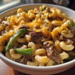 Creamy Philly Cheesesteak Mac & Cheese