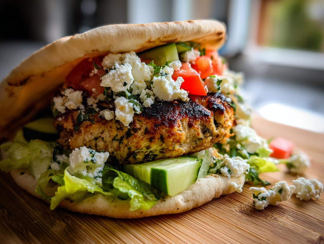 Greek Chicken Burgers