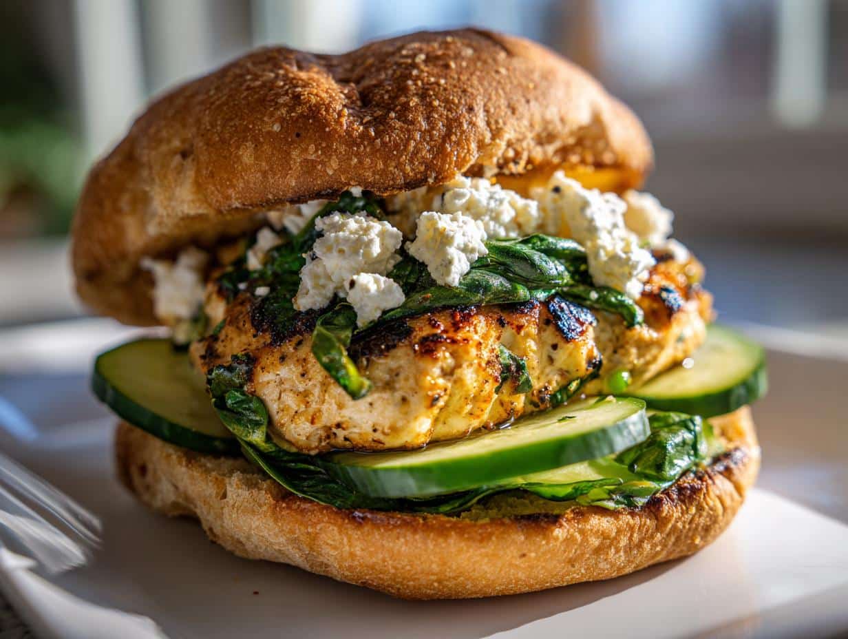 Greek Chicken Burgers