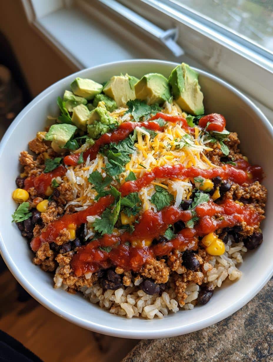 High Protein Taco Rice Bowl: 5 Minutes to Flavor Heaven 5 High Protein Taco Rice Bowl - detail 1
