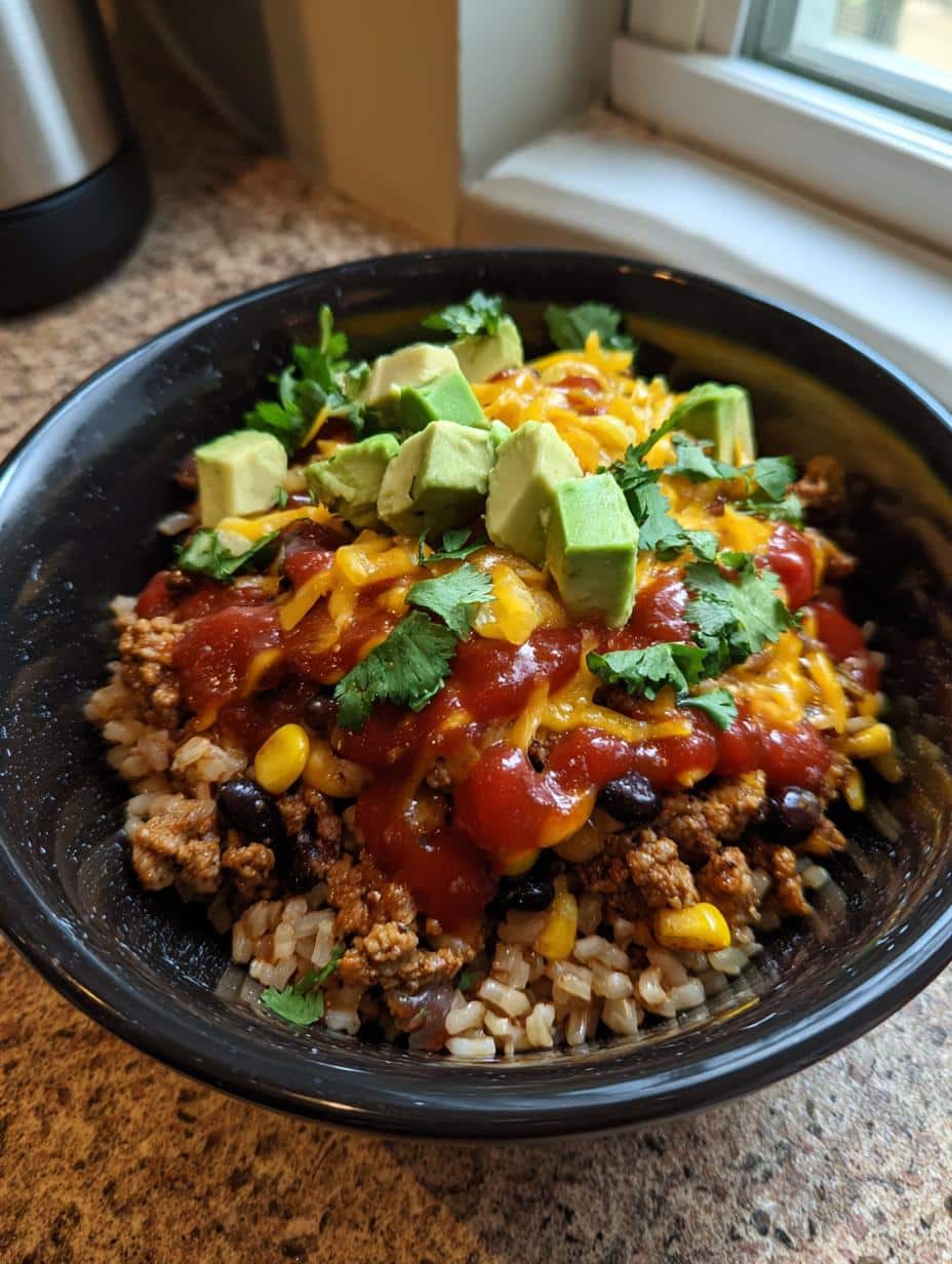 High Protein Taco Rice Bowl: 5 Minutes to Flavor Heaven 6 High Protein Taco Rice Bowl - detail 2