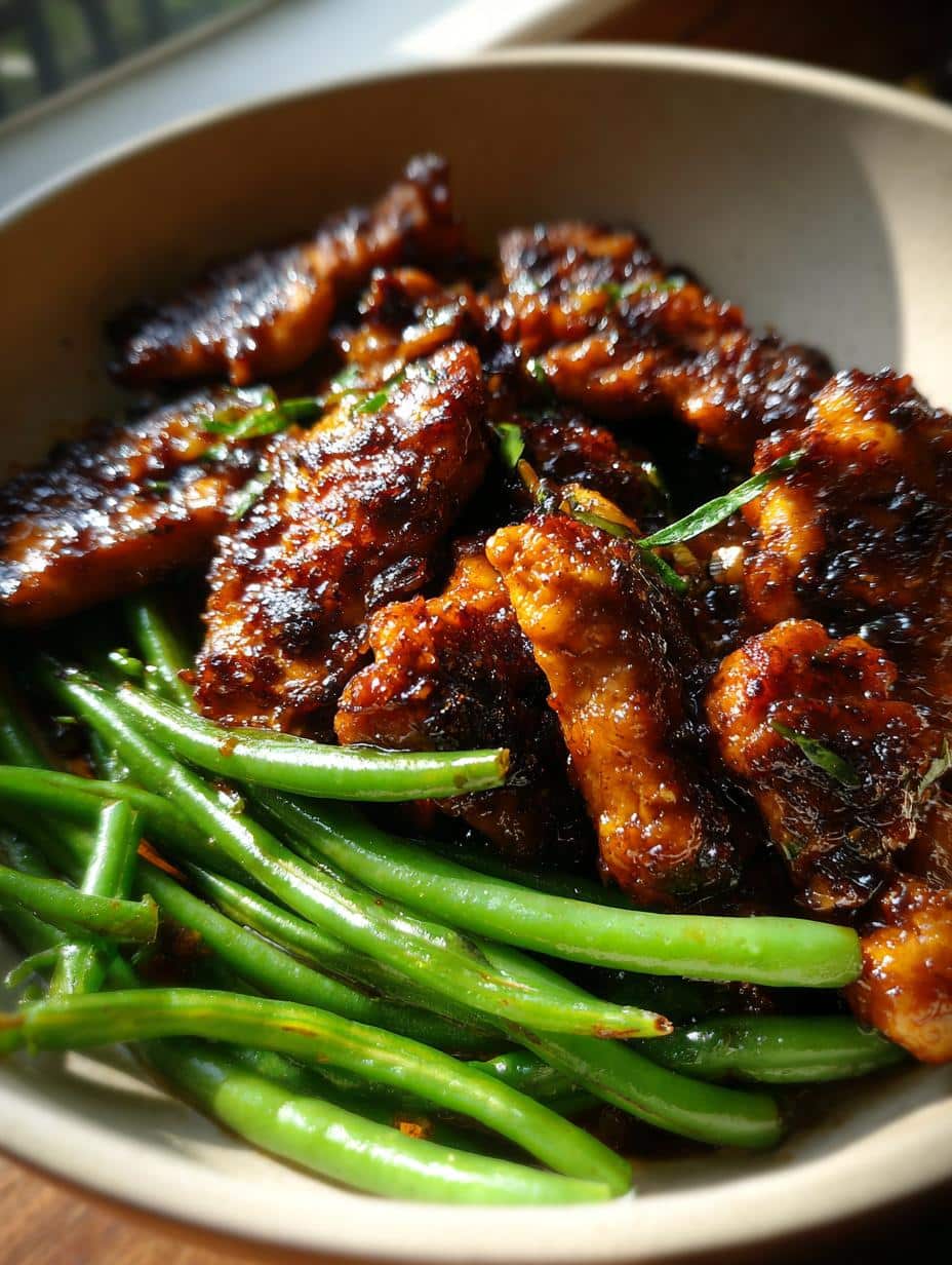 Honey Garlic Chicken with Green Beans - detail 1