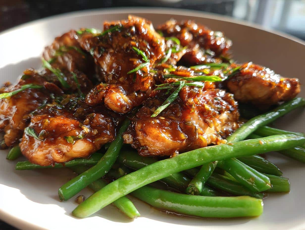 Honey Garlic Chicken with Green Beans