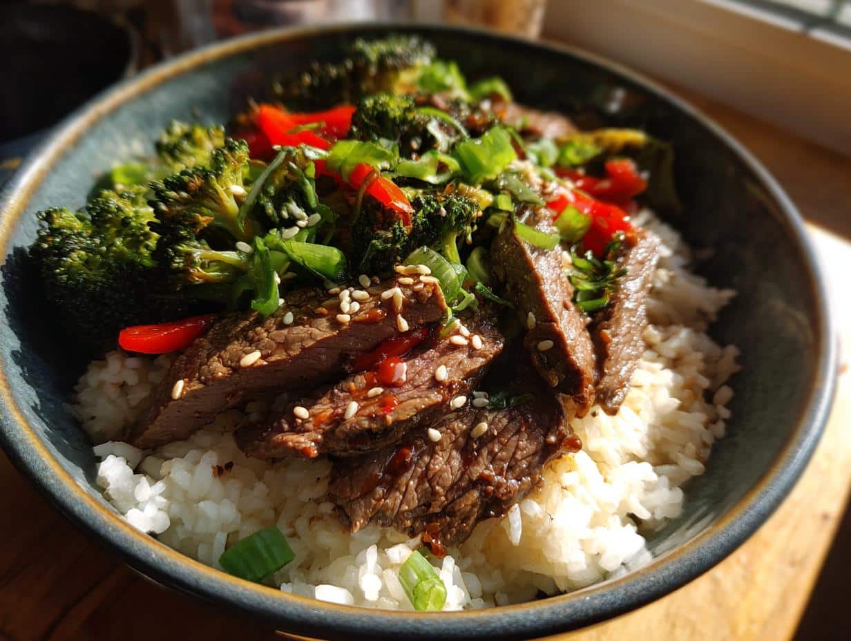 Korean BBQ Steak Rice Bowls