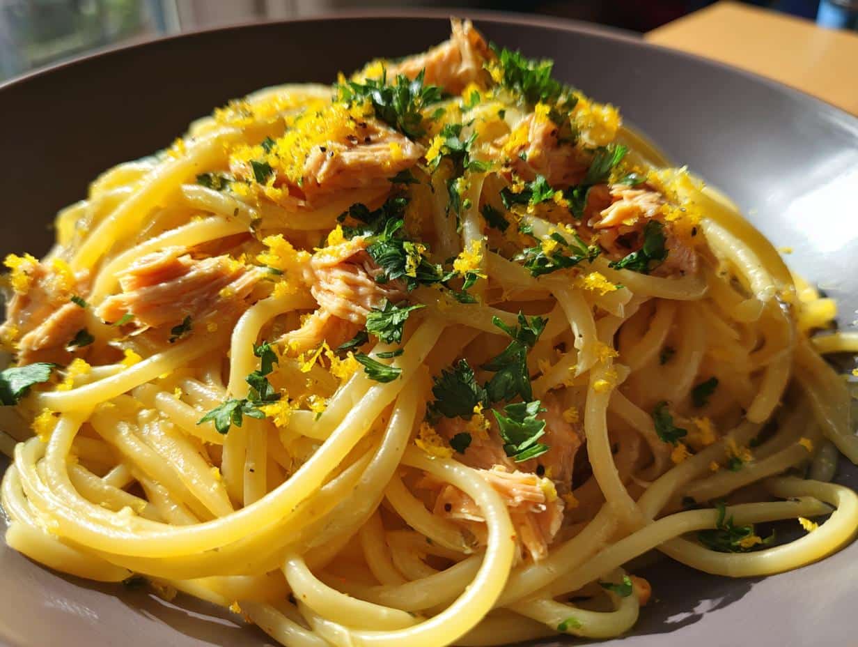 Lemony Salmon Pasta Recipe