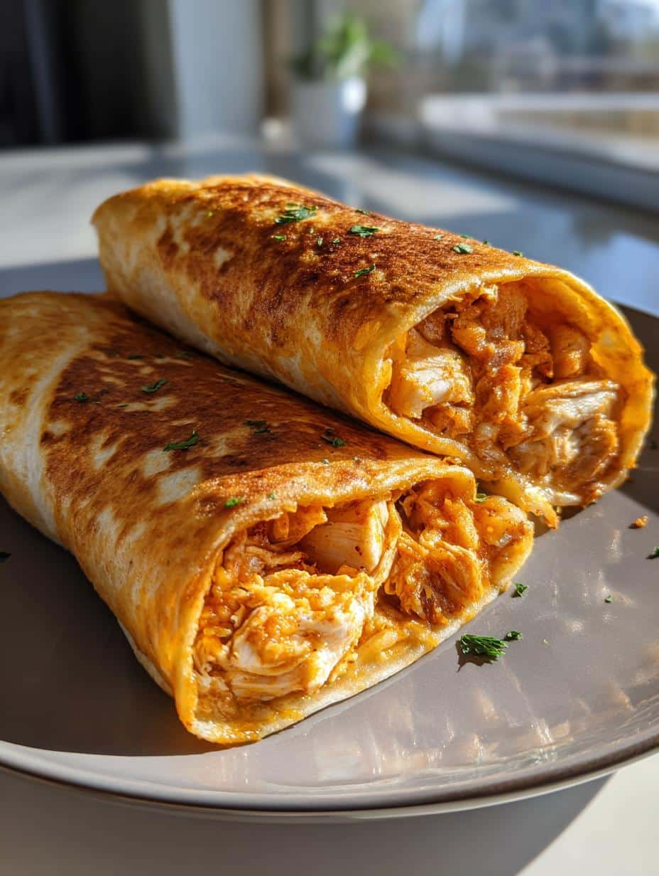 Low Carb Cheesy Garlic Chicken Wraps - detail 1