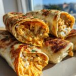 Low Carb Cheesy Garlic Chicken Wraps