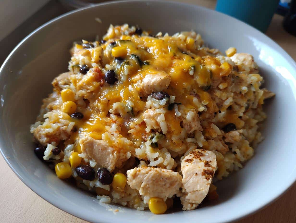 Cheesy Southwest Chicken and Rice: 30-Minute Comfort Dish 3 Cheesy Southwest Chicken and Rice