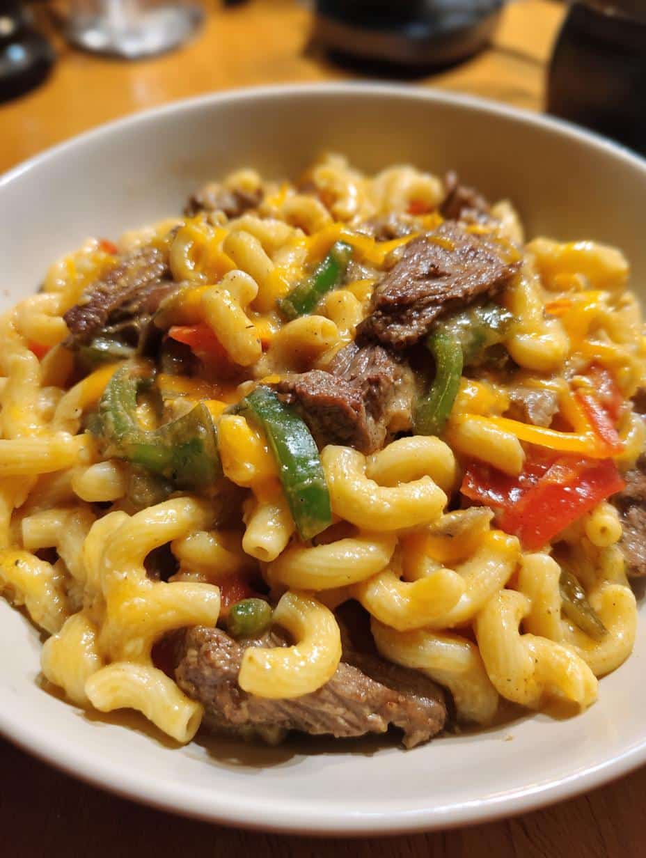 Creamy Philly Cheesesteak Mac & Cheese Bliss - detail 1