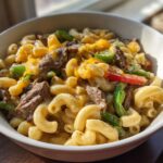 Creamy Philly Cheesesteak Mac & Cheese Bliss