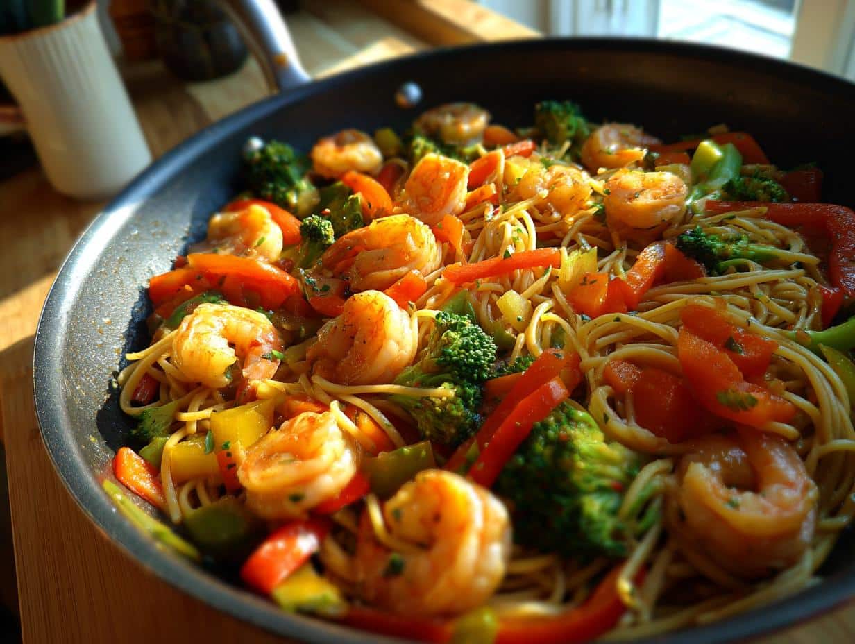 Easy Shrimp Stir Fry with Noodles