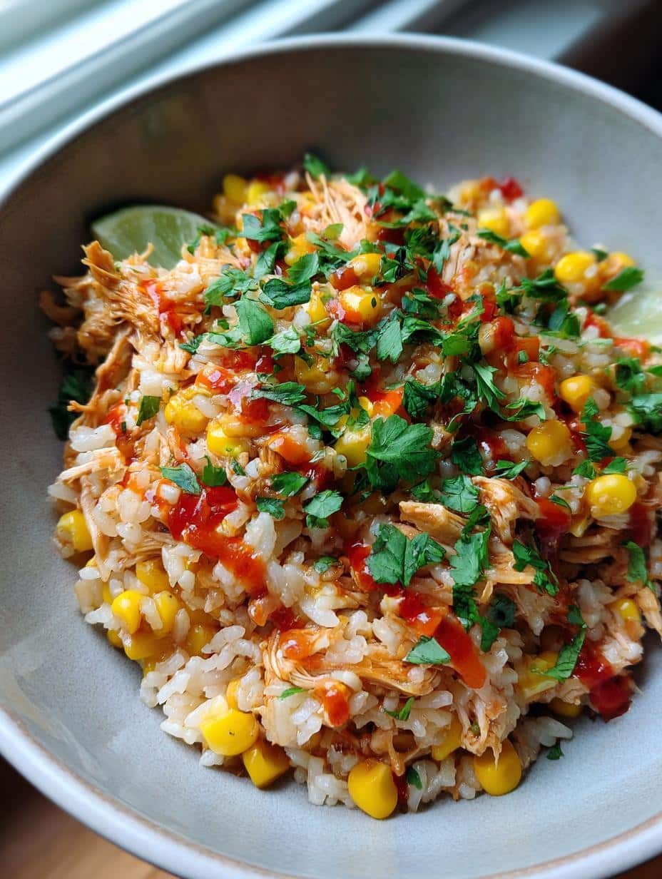 Easy Zesty Corn Chicken Rice Bowl - detail 1