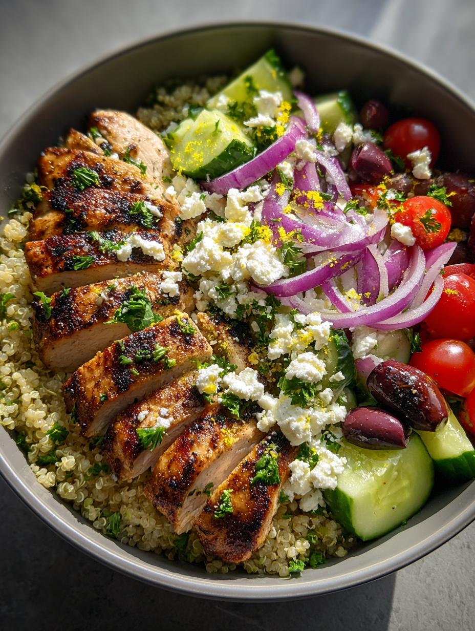 Greek Chicken Bowls - detail 1