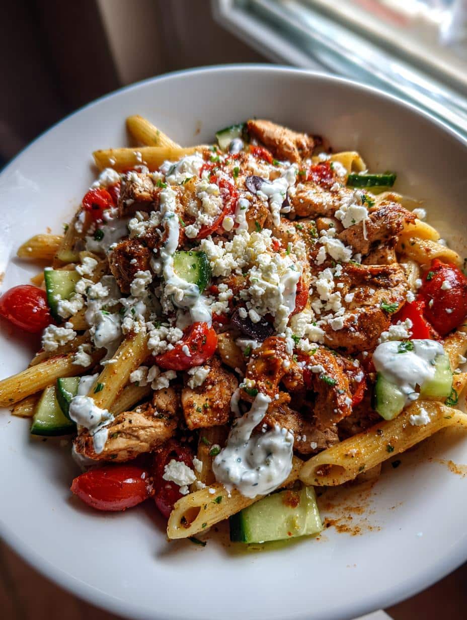 Greek Chicken Gyro Pasta Recipe: A Flavorful Delight in 30 Minutes 4 Greek Chicken Gyro Pasta Recipe - detail 1