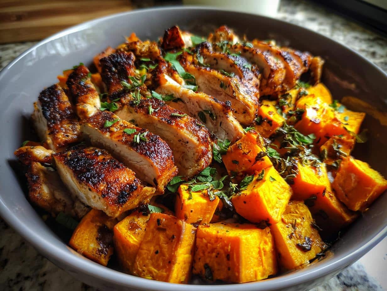 Grilled Herb Chicken Bowl with Sweet Potato