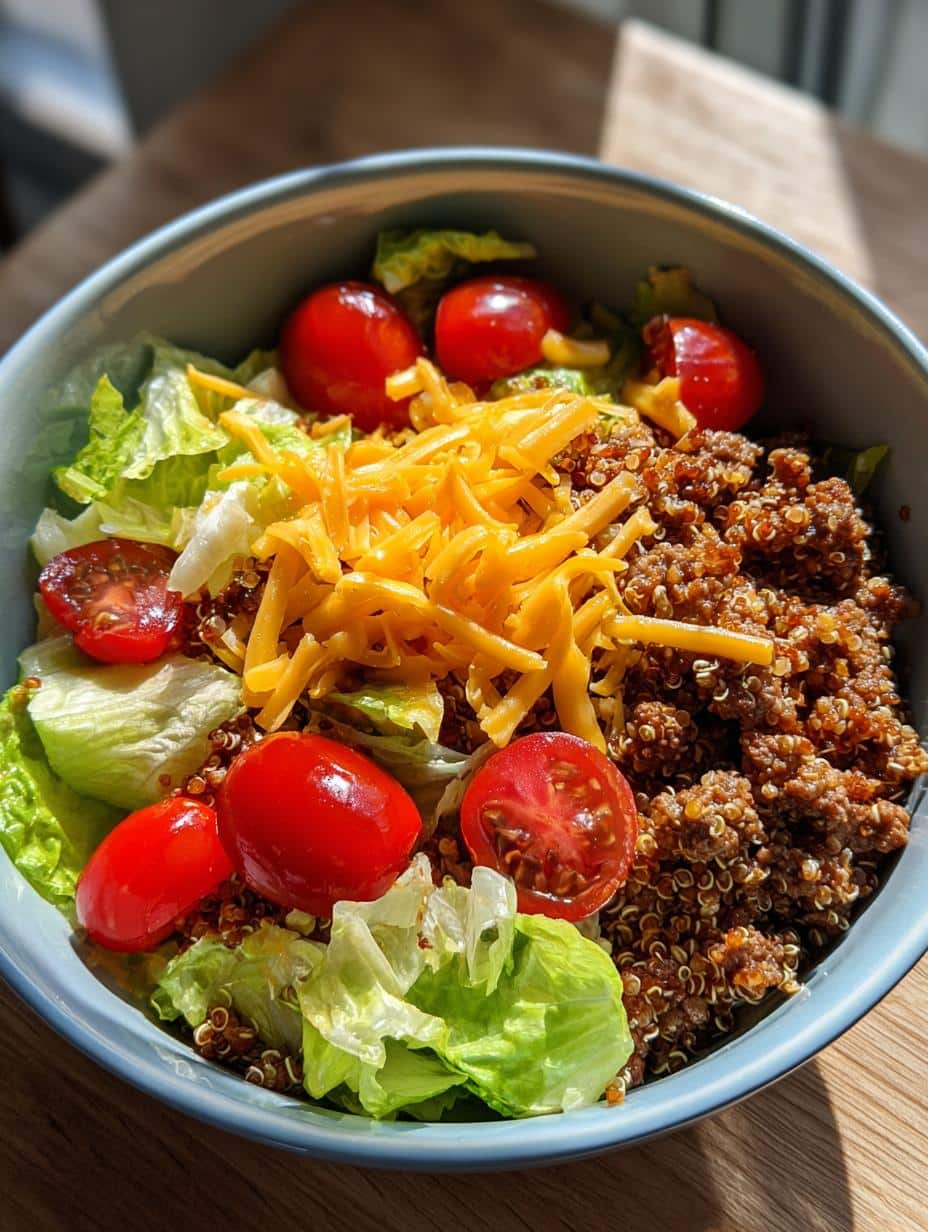 High-Protein Cheeseburger Bowls - detail 1