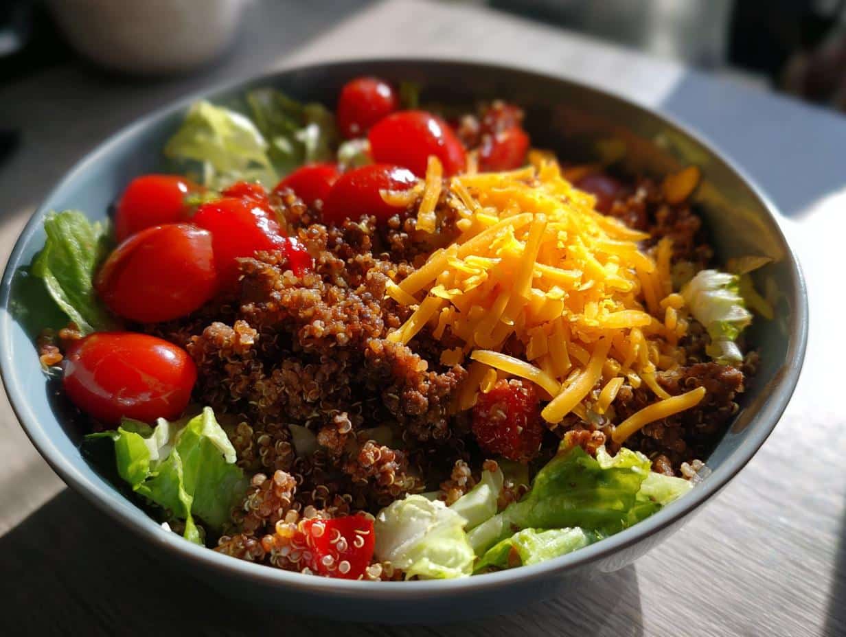 High-Protein Cheeseburger Bowls
