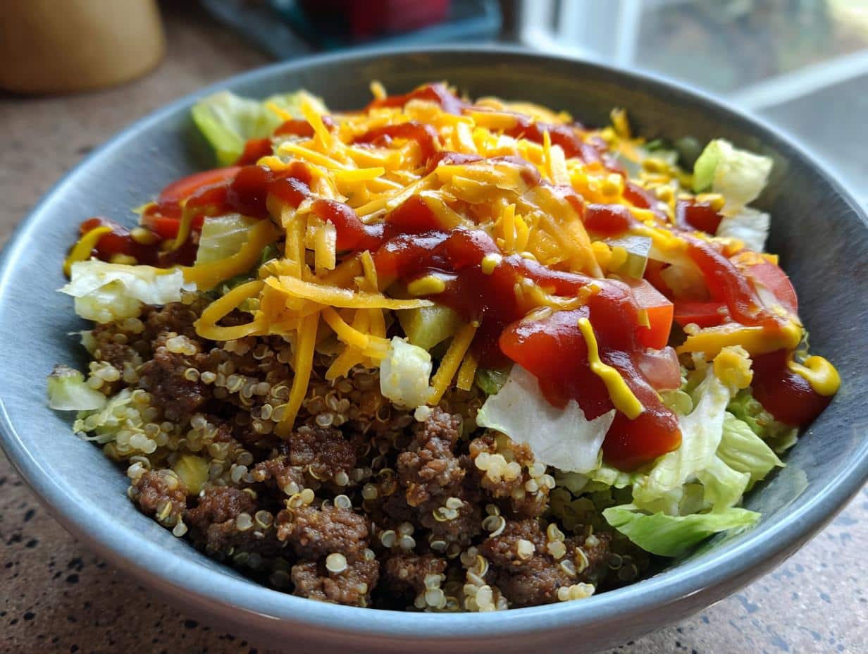 High-Protein Cheeseburger Bowls