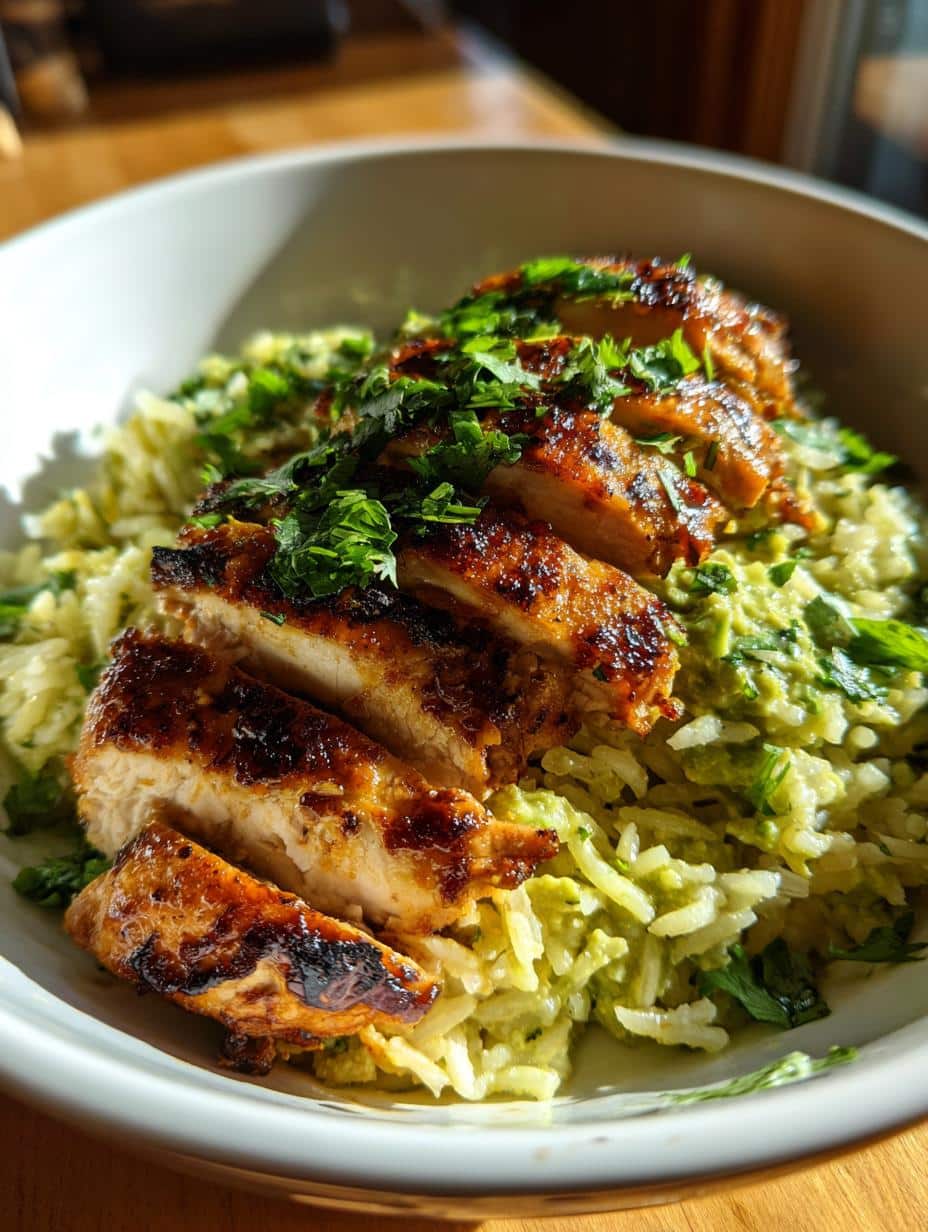 Honey Lime Chicken and Avocado Rice Bowl - detail 1