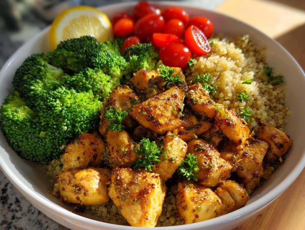 Lemon Garlic Chicken Bowl