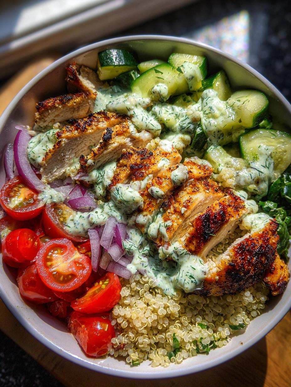 Mediterranean Lemon-Dill Chicken Bowls - detail 1