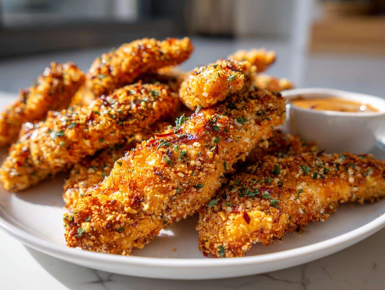 Pretzel-Crusted Chicken Fingers Recipe