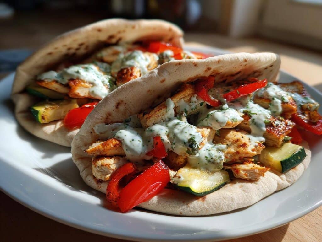 Sheet Pan Chicken Pitas with Herby Ranch