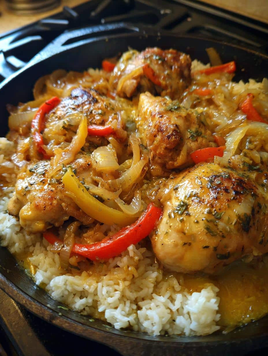 Smothered Chicken and Rice Recipe - detail 1